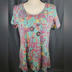 NWT Lularoe Classic T, multicolored geometric pattern, size M